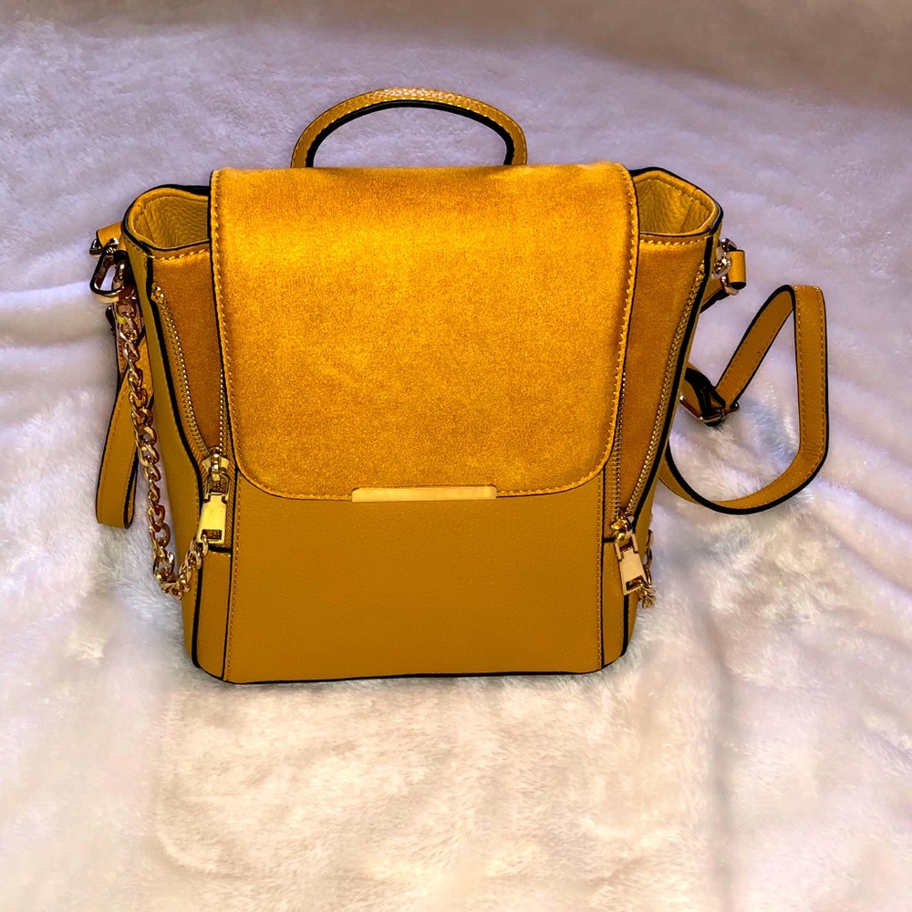 MUSTARD YELLOW MINI BACKPACK FROM CALL IT SPRING